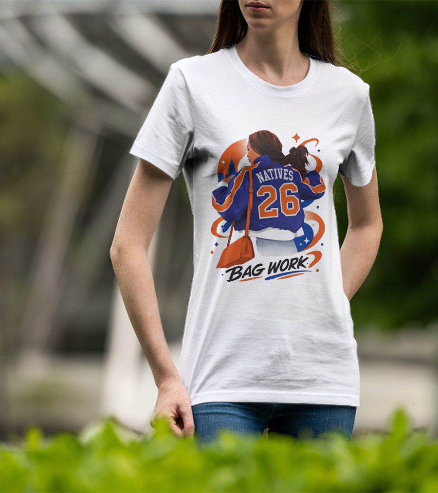 Jordyn Natives 26 Bag Work New York Knicks T-Shirt