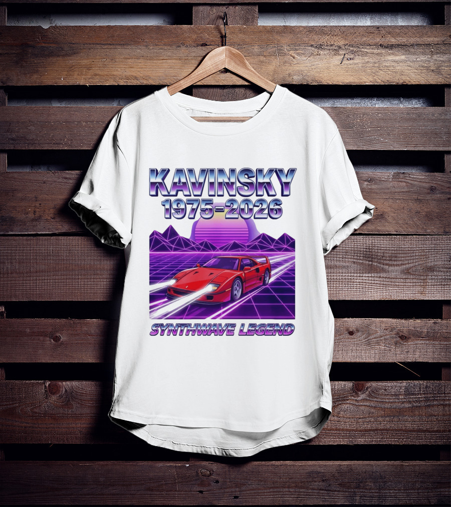Kavinsky 1975 2026 Synthwave Legend Vaporwave Retro Car Aesthetic T-Shirt