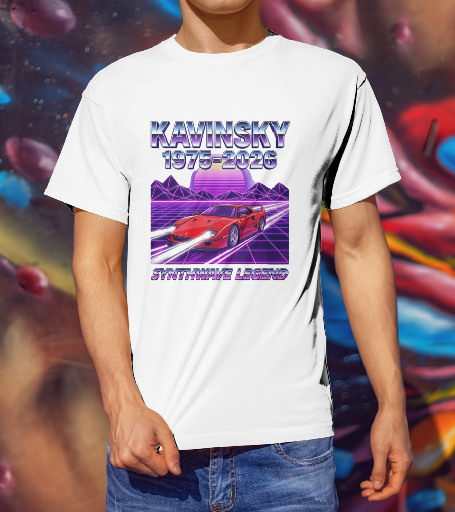 Kavinsky 1975 2026 Synthwave Legend Vaporwave Retro Car Aesthetic T-Shirt