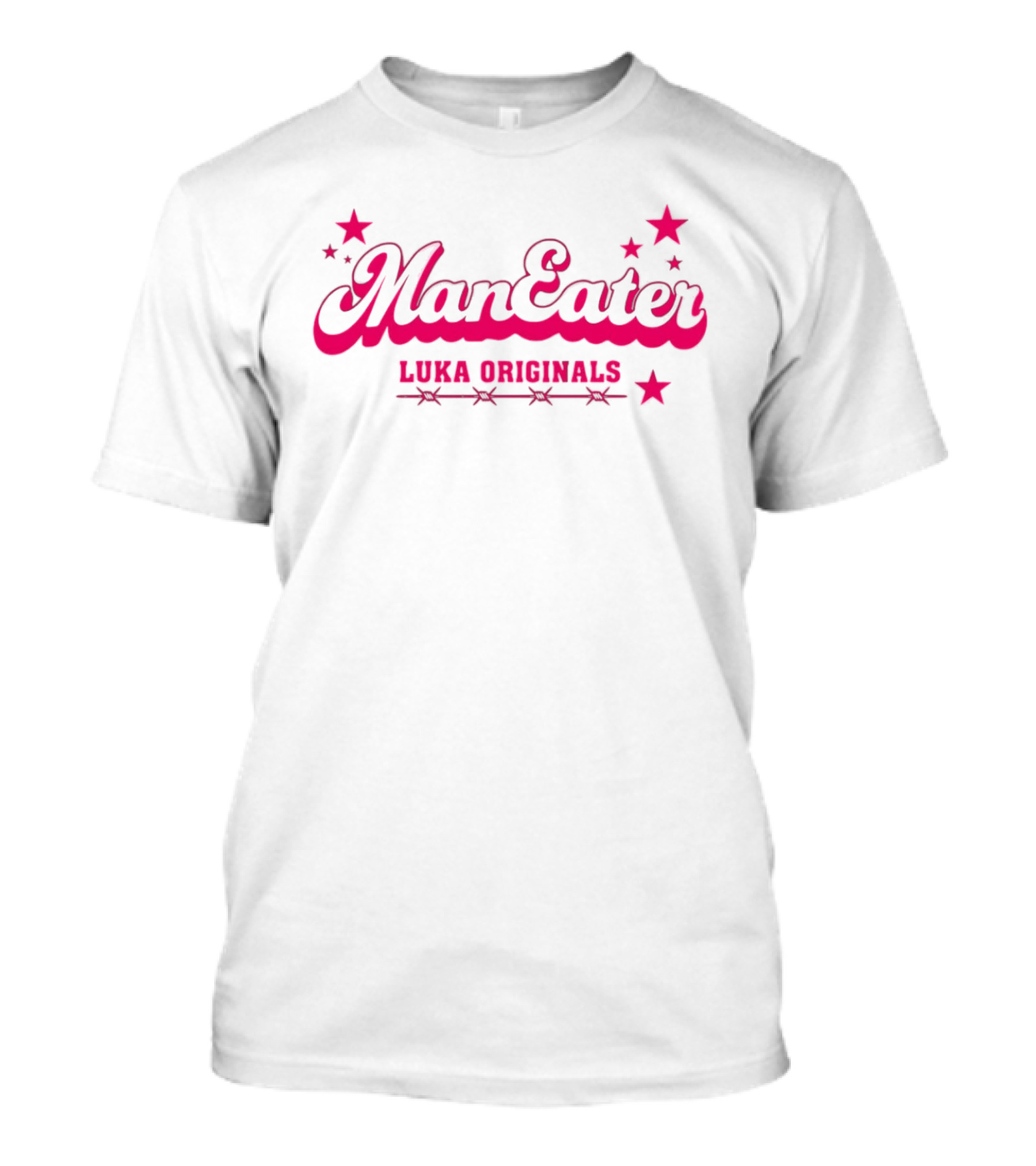 Man Eater Stars Luka Originals Bold Pink Sporty T-Shirt