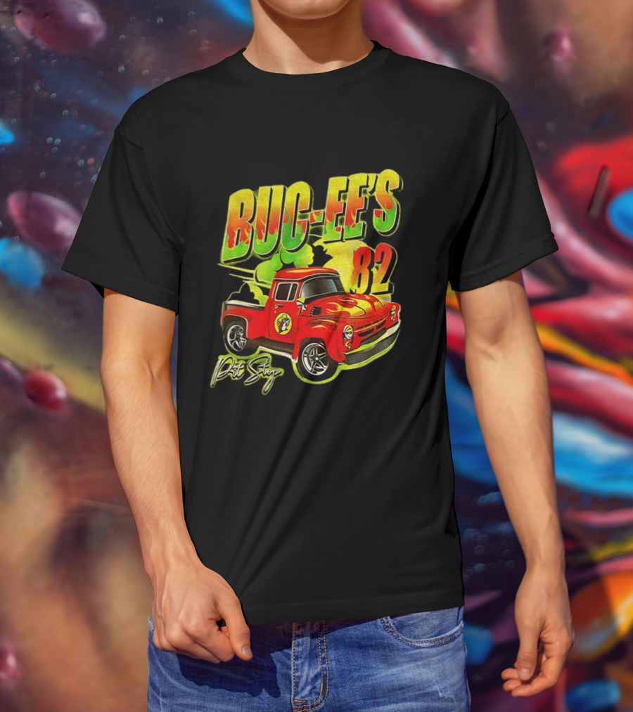 Buc Ee's 82 Pit Stop Vintage Red Truck T-Shirt