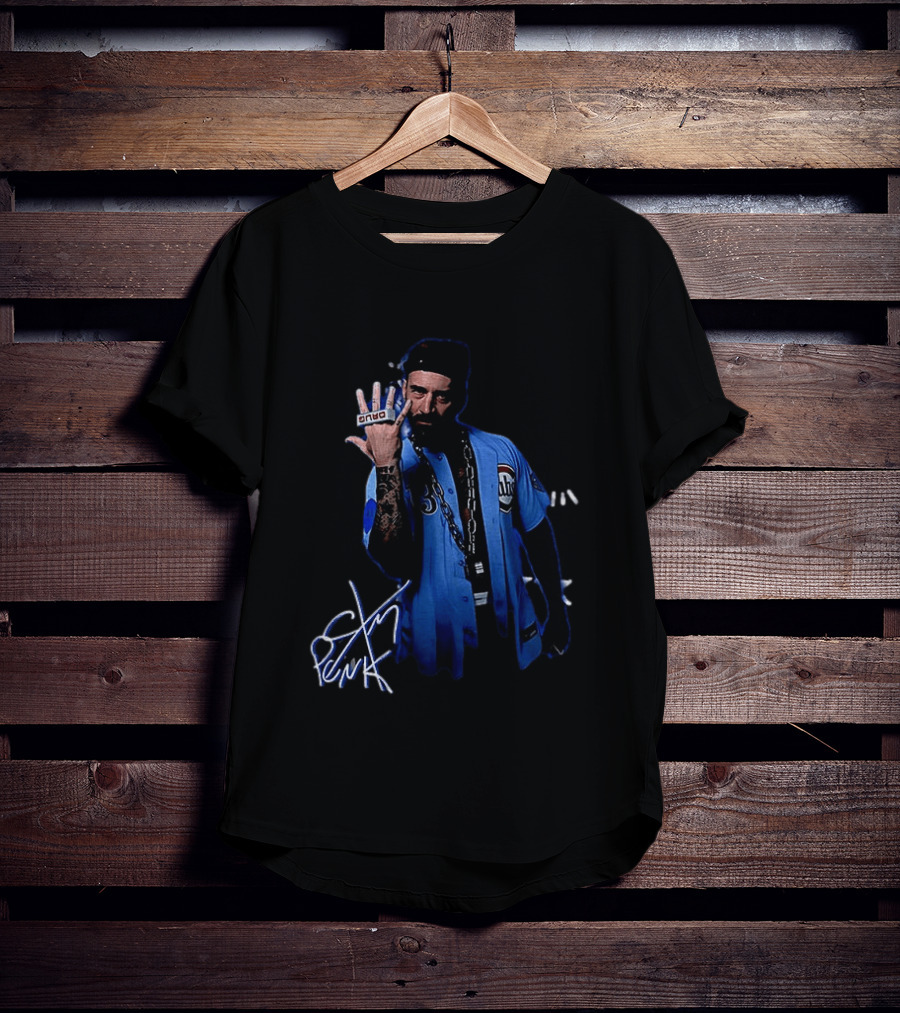CM Punk WWE Signature Look With Chicago Baseball Jersey And Tattoos T-Shirt
