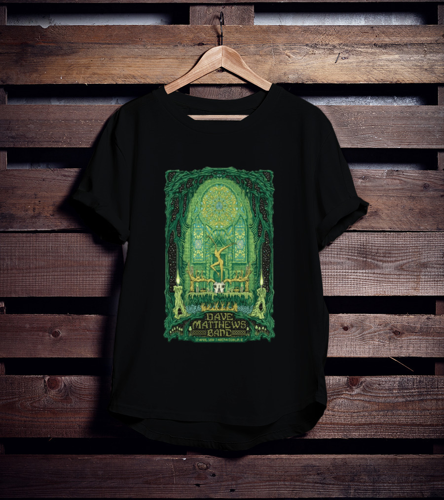 Dave Matthews Band 27 April 2024 3Arena Dublin IE Concert Art With Celtic And Candle T-Shirt