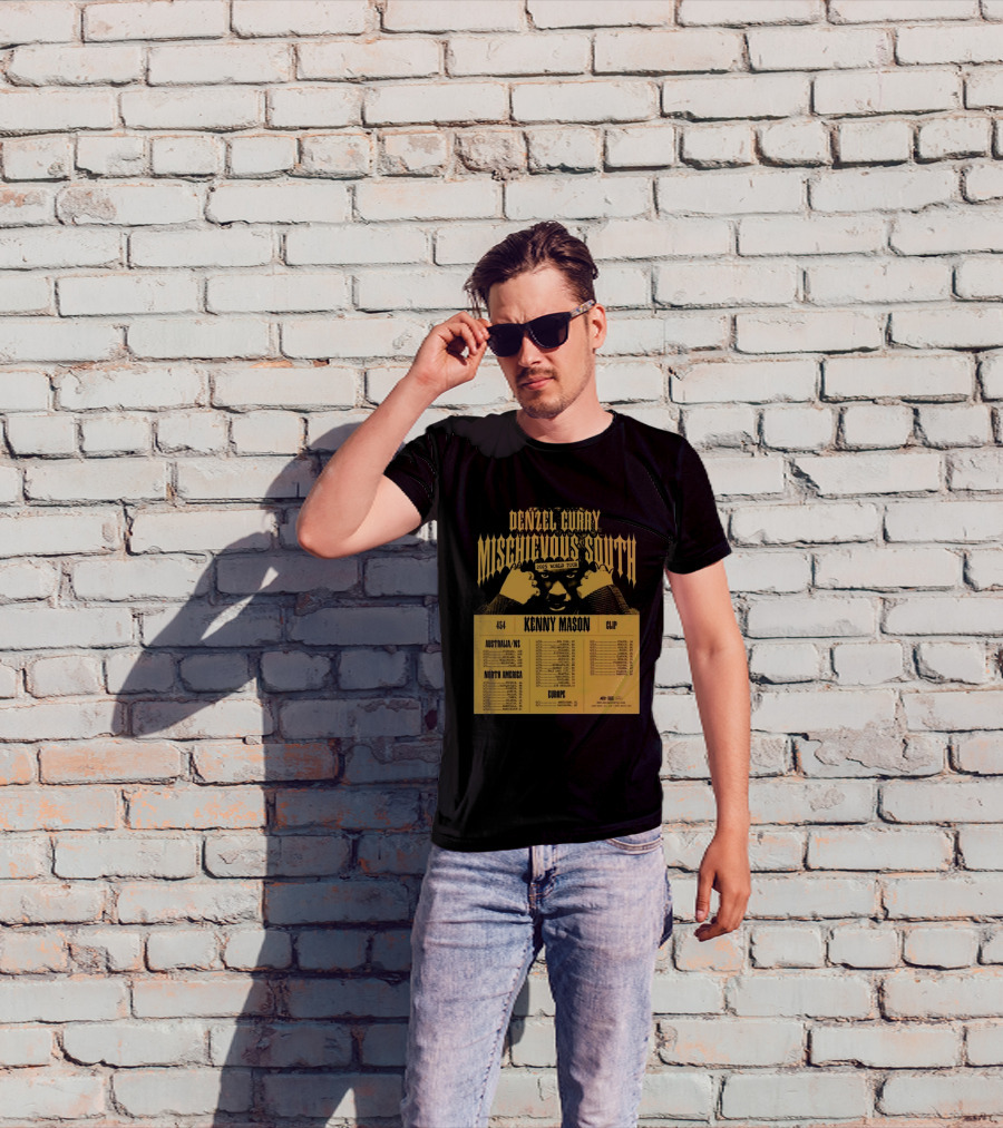 Denzel Curry Mischievous South 2025 World Tour Kenny Mason Clip 454 Australia North America Europe Dates T-Shirt