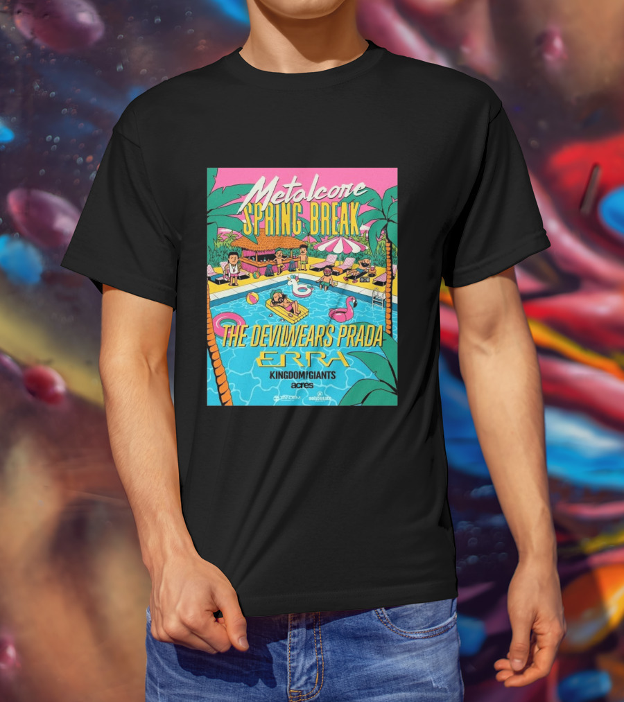 Metalcore Spring Break The Devil Wears Prada ERRA Kingdom Of Giants Acres Tour 2025 T-Shirt