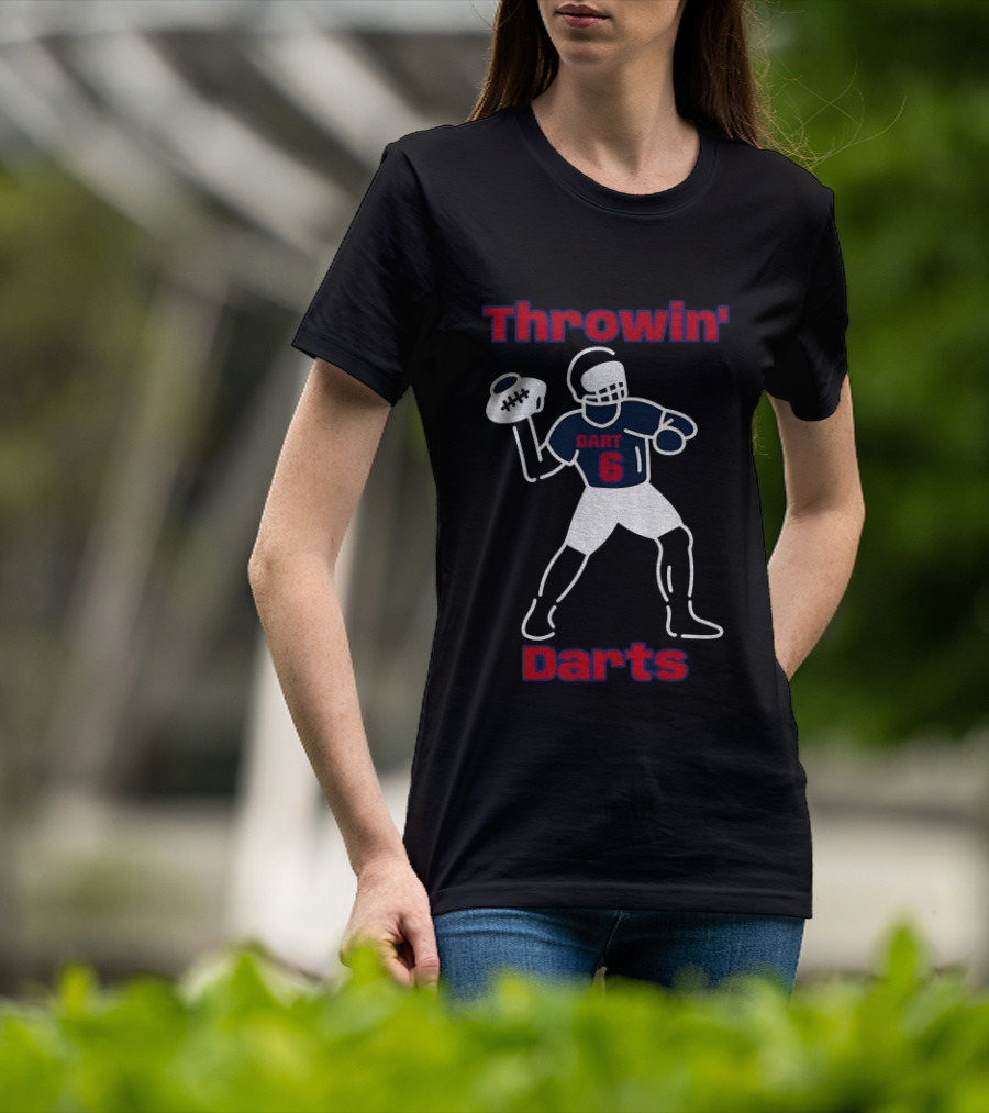Throwin Darts Dart 6 New York Giants Football 2025 T-Shirt
