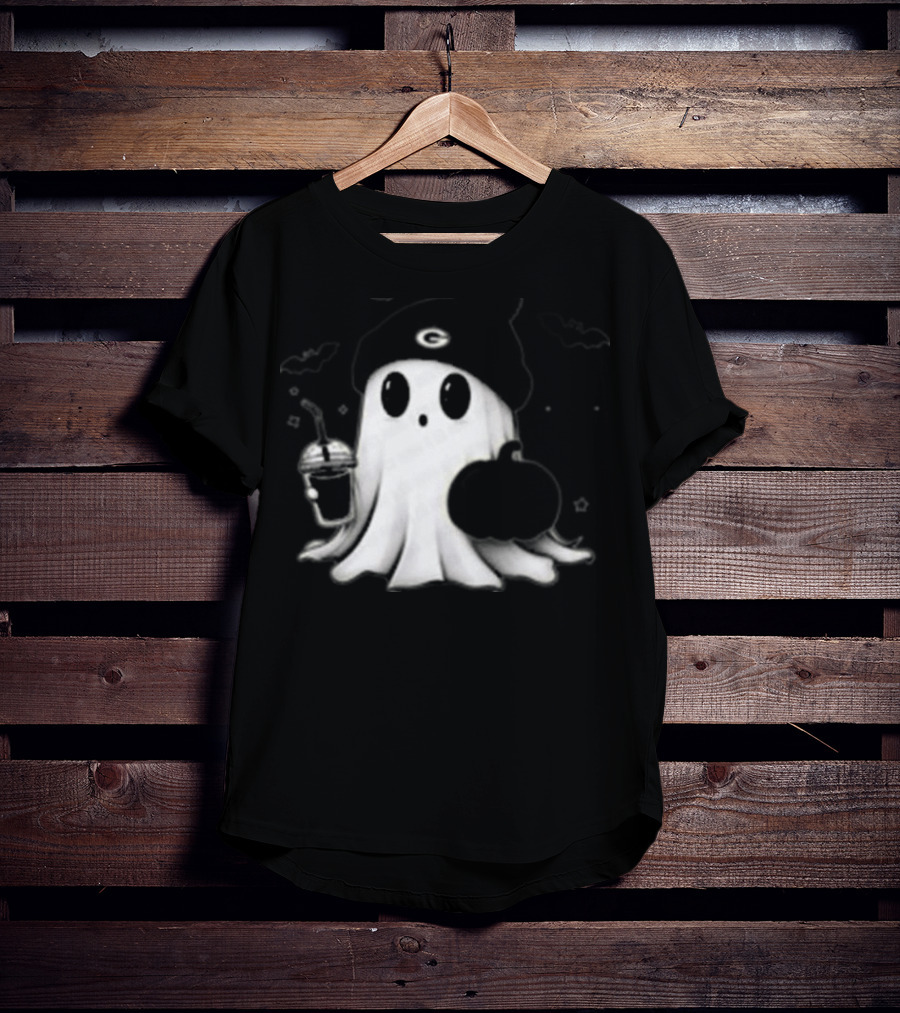 Halloween Green Bay Packers Ghost Pumpkin Football Fan Merchandise T-Shirt