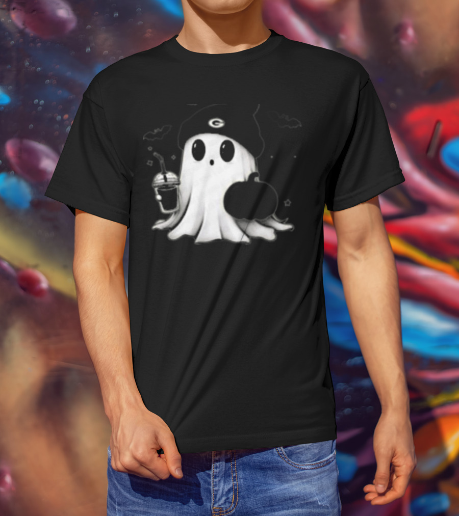 Halloween Green Bay Packers Ghost Pumpkin Football Fan Merchandise T-Shirt