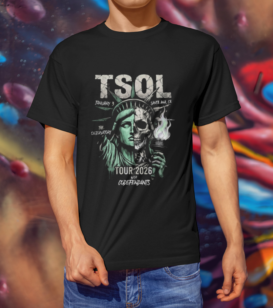 TSOL Tour 2026 The Observatory Santa Ana CA January 3 With Codefendants T-Shirt