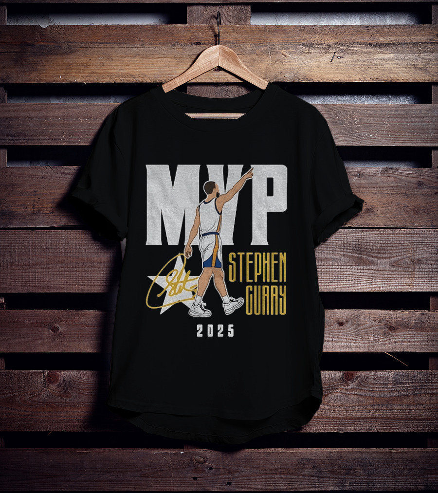 Stephen Curry MVP 2025 Basketball Champion Star Signature T-Shirt