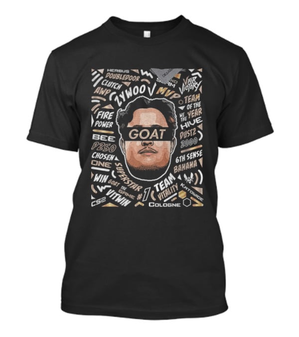 Zywoo Goat Team Vitality MVP Sixth Sense Headshot Clutch Key P250 Powersports T-Shirt