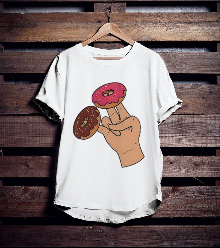 2 In The Pink 1 In The Stink Donut Fingers T-Shirt