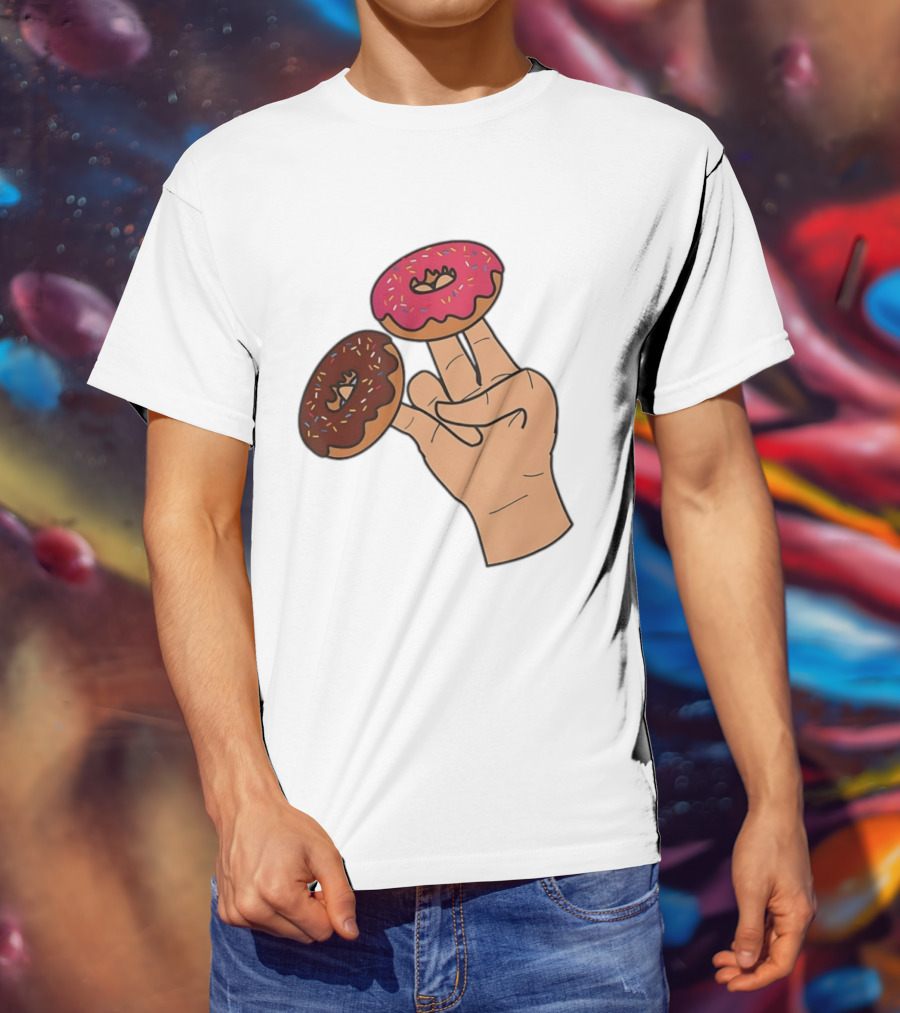 2 In The Pink 1 In The Stink Donut Fingers T-Shirt