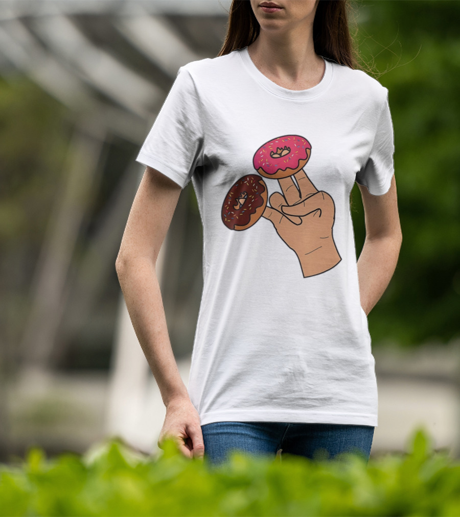 2 In The Pink 1 In The Stink Donut Fingers T-Shirt