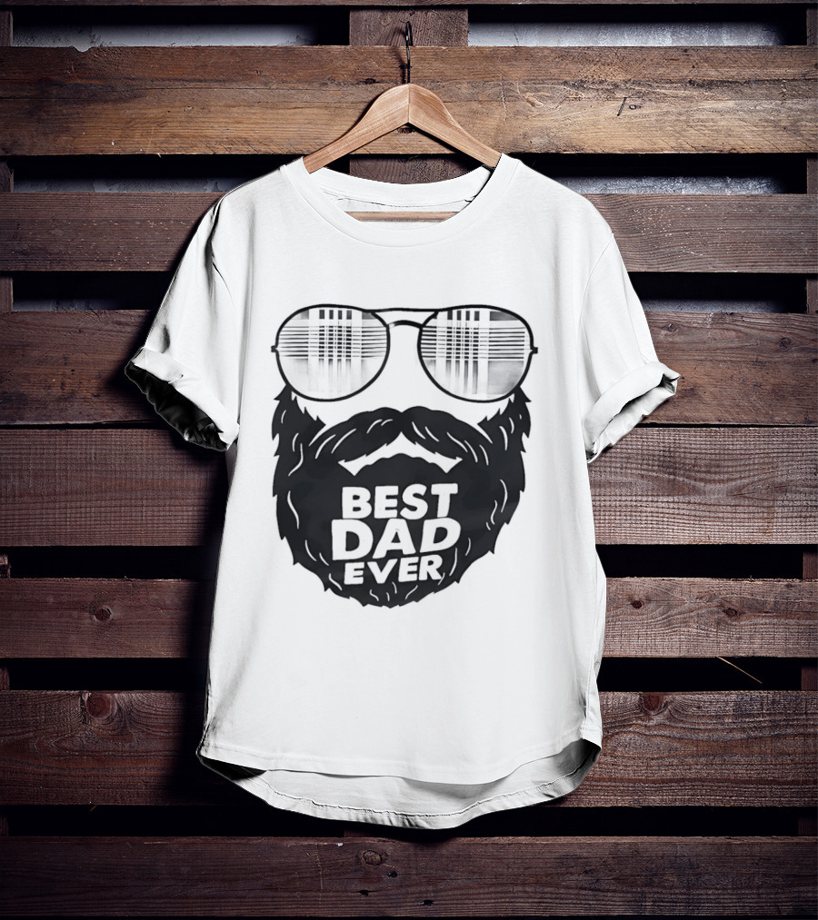 Best Dad Ever Beard Sunglasses T-Shirt