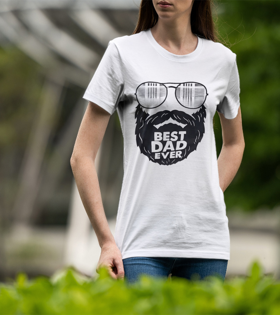 Best Dad Ever Beard Sunglasses T-Shirt