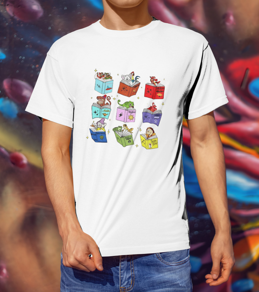 Disney Princess Sidekicks Reading Club Tangled Book Lover T-Shirt