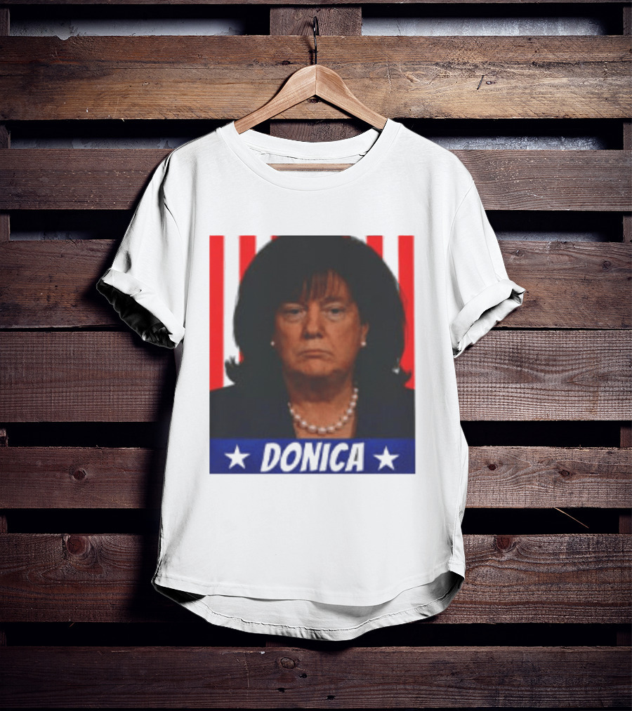 Donica Lewinsky 2025 Campaign Style Stars Red Stripes T-Shirt