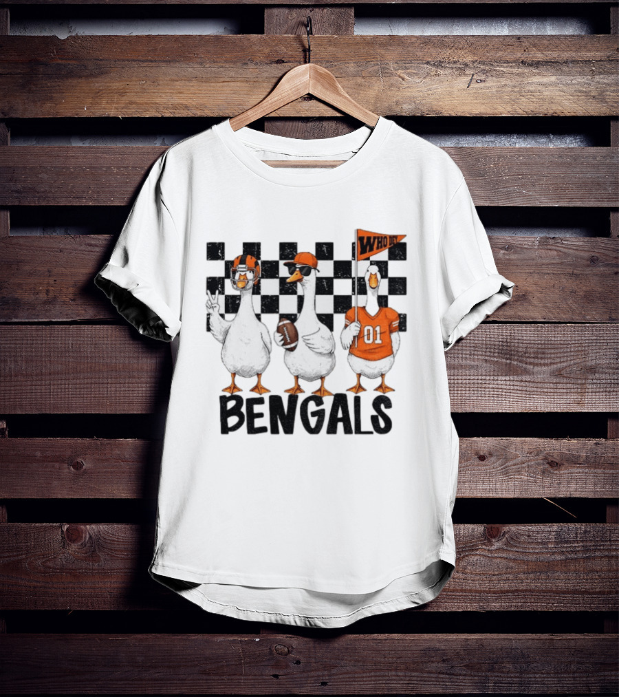 Goose Bengals Who Dey Cincinnati Football Game Day T-Shirt