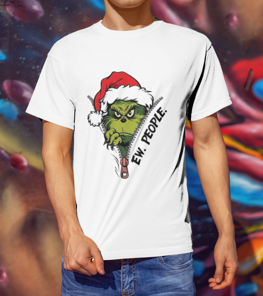 Ew People Grinch Christmas 2025 Holiday Humor T-Shirt