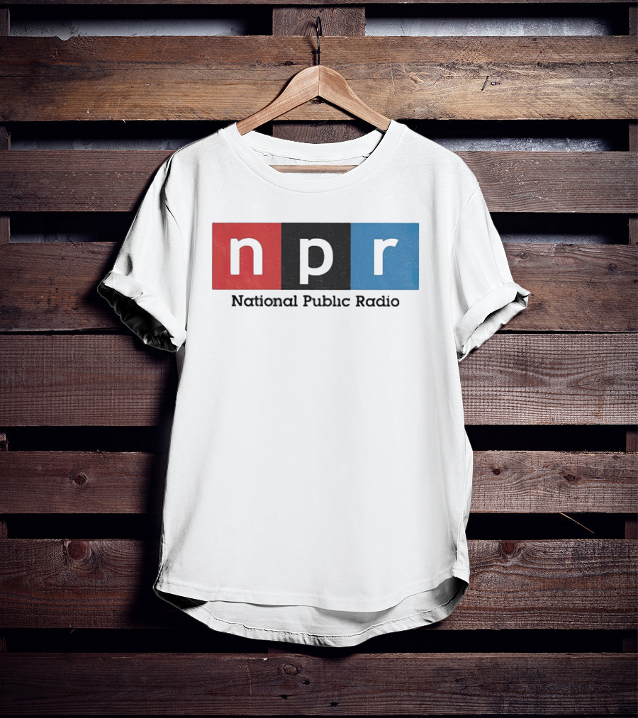 NPR National Public Radio Iconic Logo Red Black Blue T-Shirt