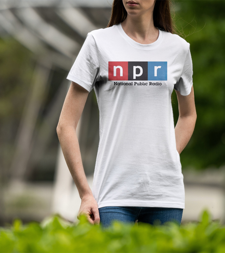 NPR National Public Radio Iconic Logo Red Black Blue T-Shirt