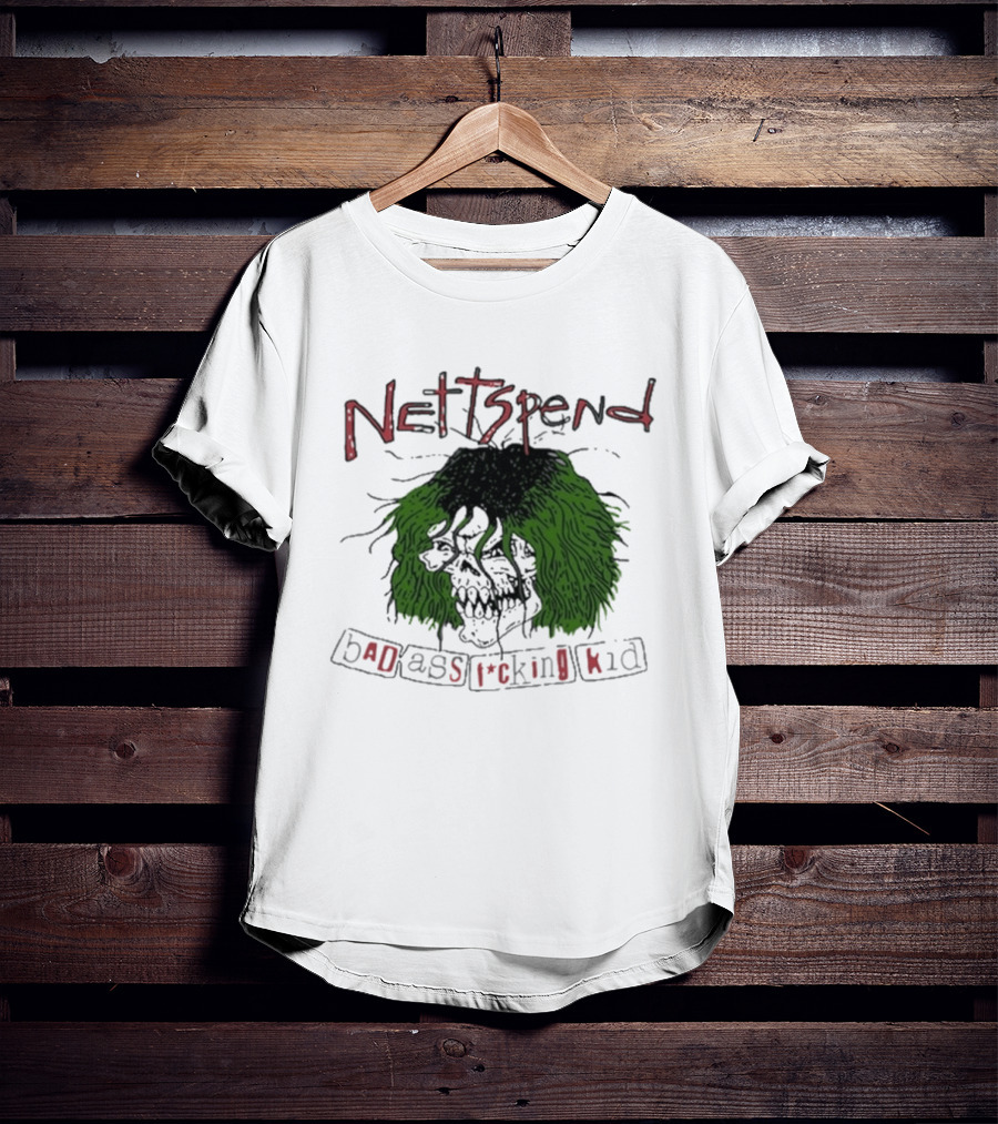 Nettspend Badassfuckingkid Grunge Skull Tour T-Shirt