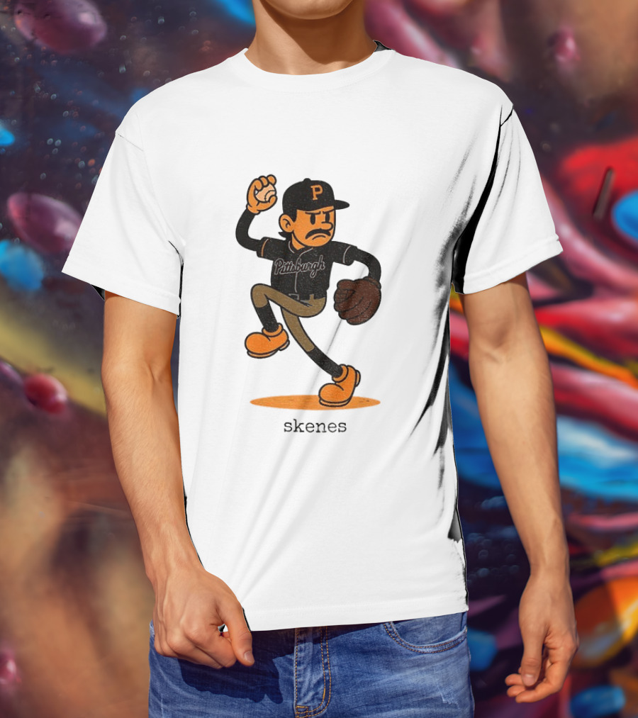Paul Skenes Pittsburgh P Baseball MLB Cartoon Skenes T-Shirt
