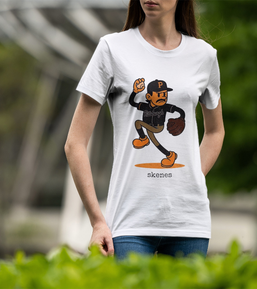 Paul Skenes Pittsburgh P Baseball MLB Cartoon Skenes T-Shirt