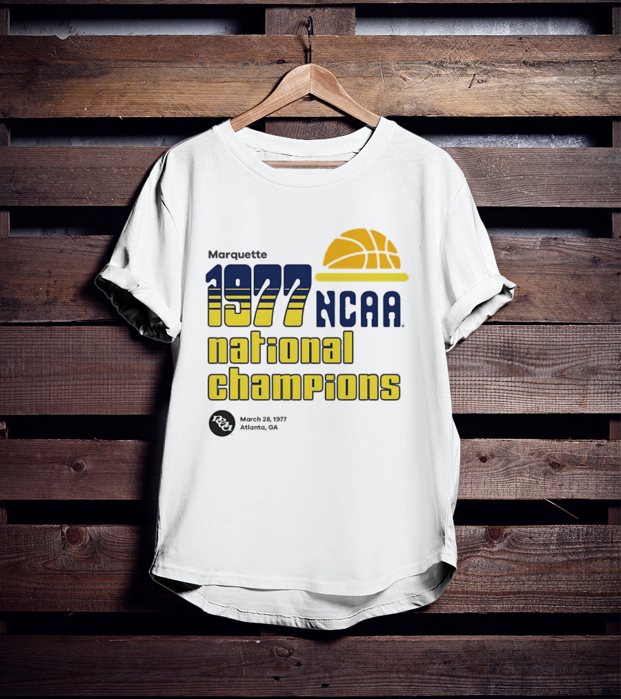 Marquette 1977 NCAA National Champions Basketball March 28_ASTRO_NY T-Shirt