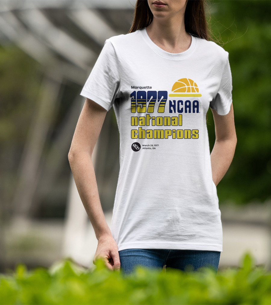 Marquette 1977 NCAA National Champions Basketball March 28_ASTRO_NY T-Shirt