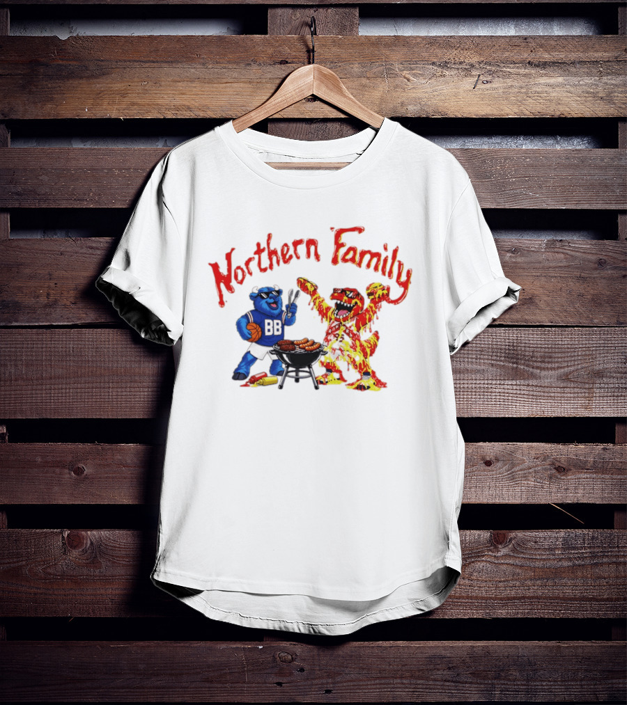 Northern Family BBQ Fun With Raptors And Buffalo Bills T-Shirt