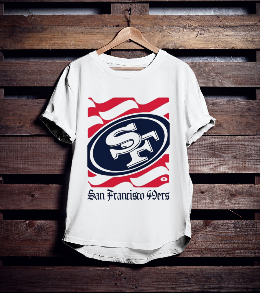 San Francisco 49ers SF Flag Heritage Wordmark T-Shirt