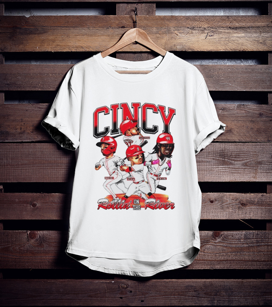 Cincy Spencer Steer Matt McLain Elly De La Cruz Tyler Stephenson Rollin' On The River T-Shirt