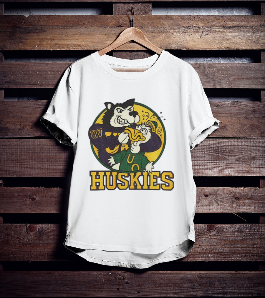 UW Huskies Vs Oregon Ducks Rivalry Football Showdown T-Shirt