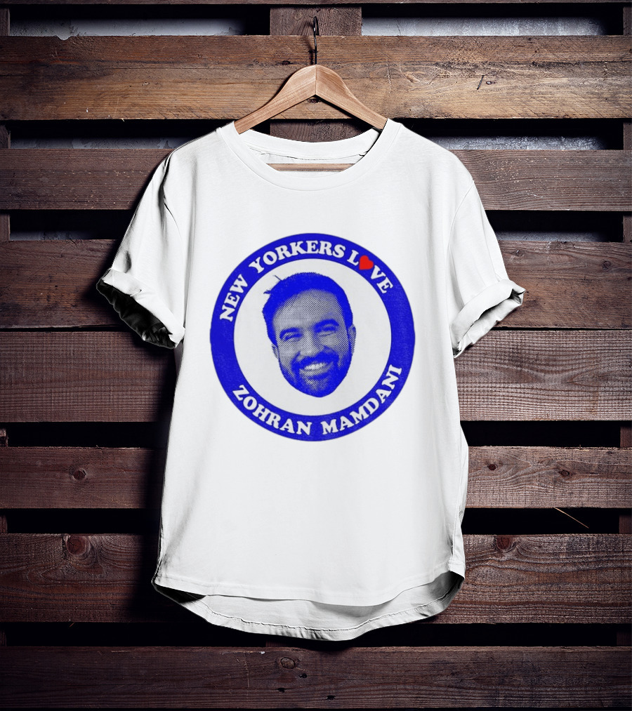 New Yorkers Love Zohran Mamdani Big Head Circular T-Shirt