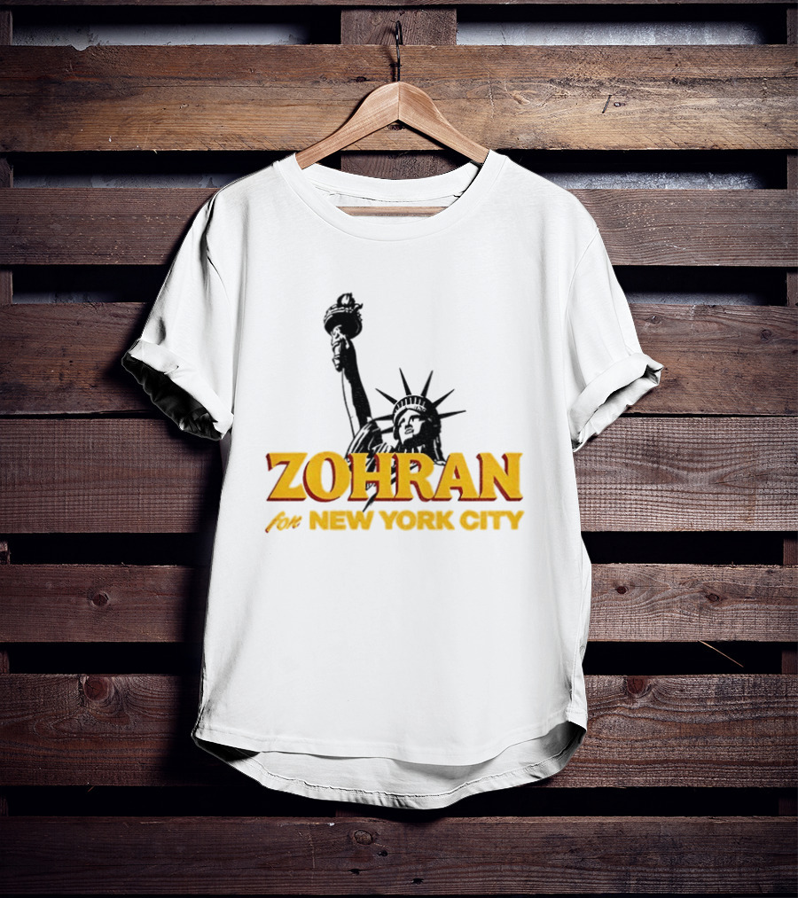 Zohran And Statue Of Liberty New York City Showdown T-Shirt