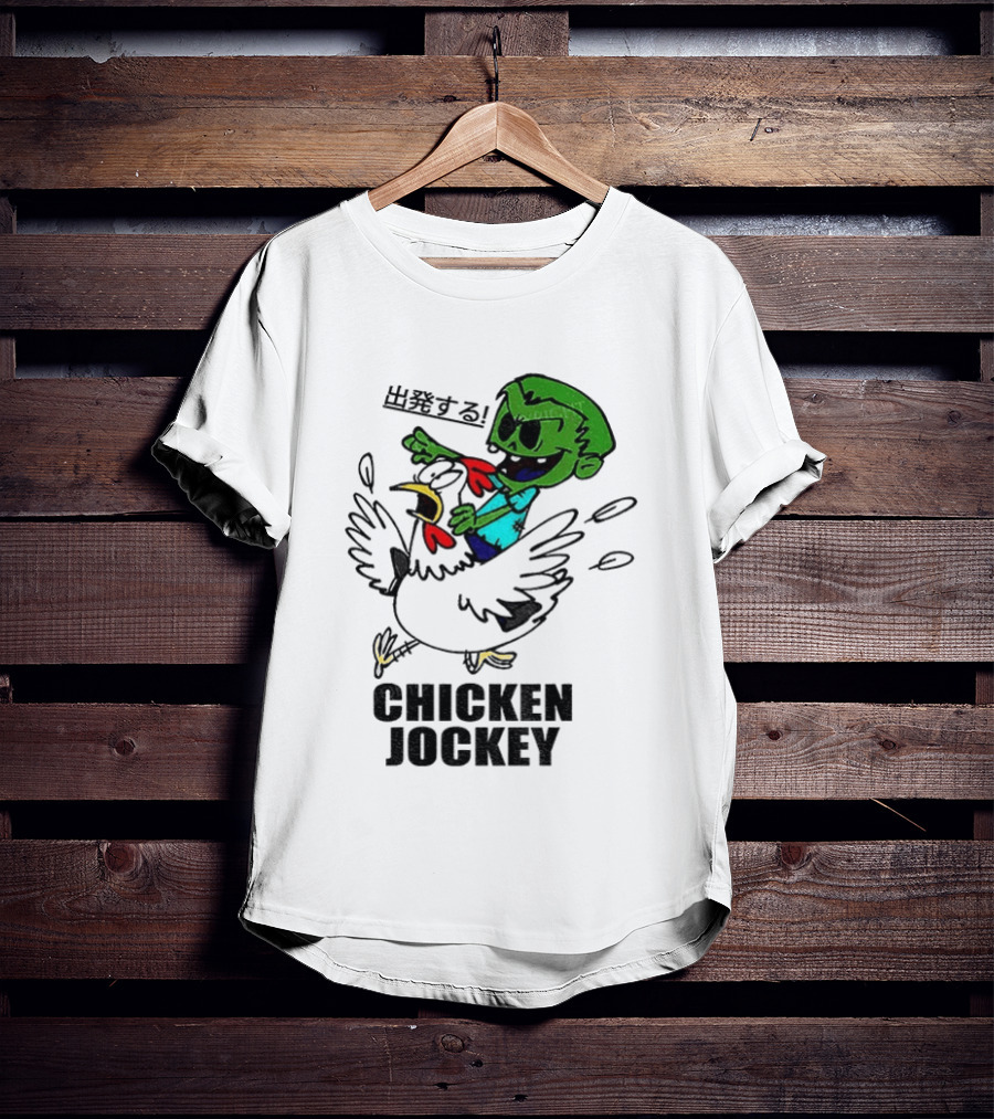 Zombie Chicken Jockey Exclamation Anime T-Shirt