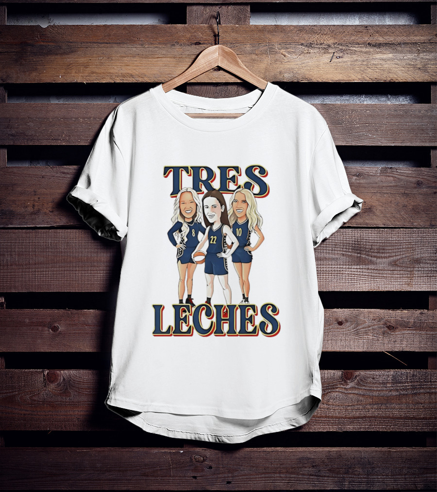 Tres Leches Basketball Players Team Cartoon Characters T-Shirt
