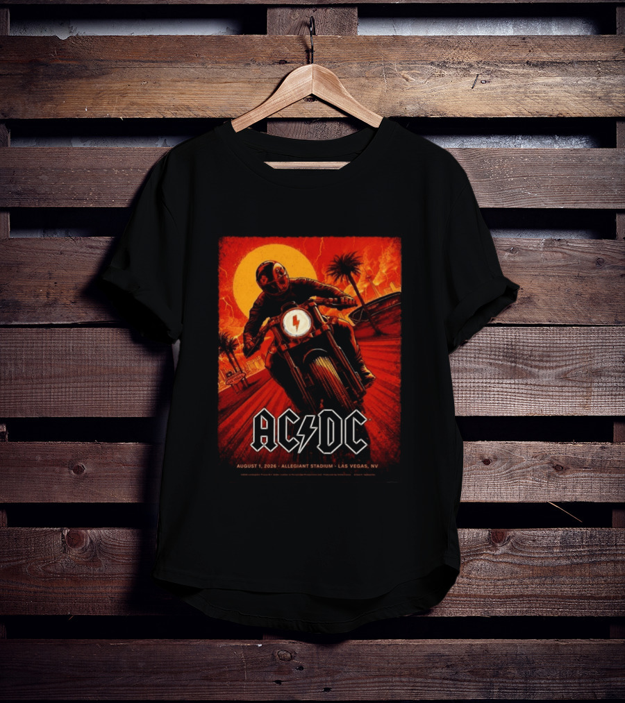 ACDC PWR Up Tour August 1 2026 Allegiant Stadium Las Vegas NV Event T-Shirt