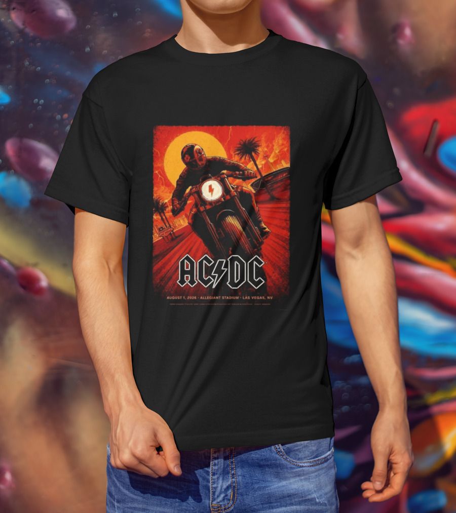ACDC PWR Up Tour August 1 2026 Allegiant Stadium Las Vegas NV Event T-Shirt