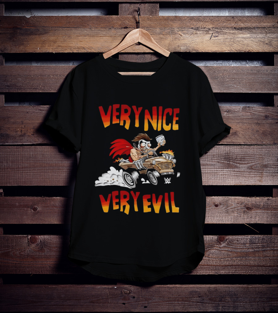 Very Nice Very Evil Danhausen Cartoon WWE T-Shirt