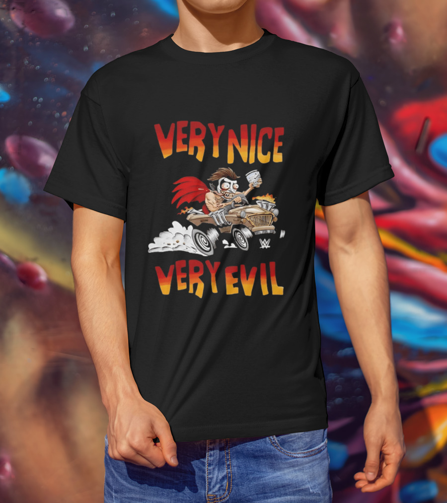Very Nice Very Evil Danhausen Cartoon WWE T-Shirt