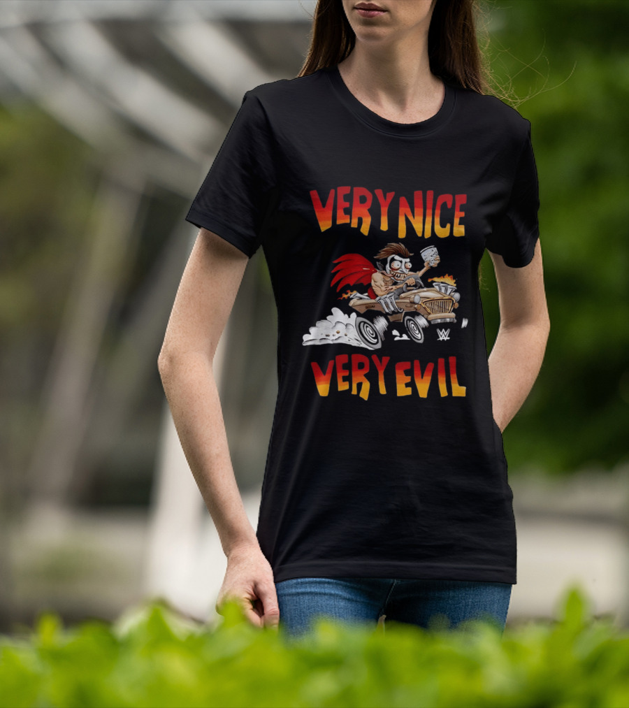 Very Nice Very Evil Danhausen Cartoon WWE T-Shirt