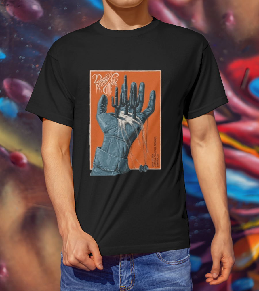 Death Cab For Cutie July 31 2026 Arizona Financial Theatre Phoenix AZ Cactus Hand T-Shirt