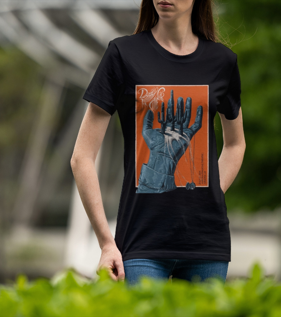Death Cab For Cutie July 31 2026 Arizona Financial Theatre Phoenix AZ Cactus Hand T-Shirt