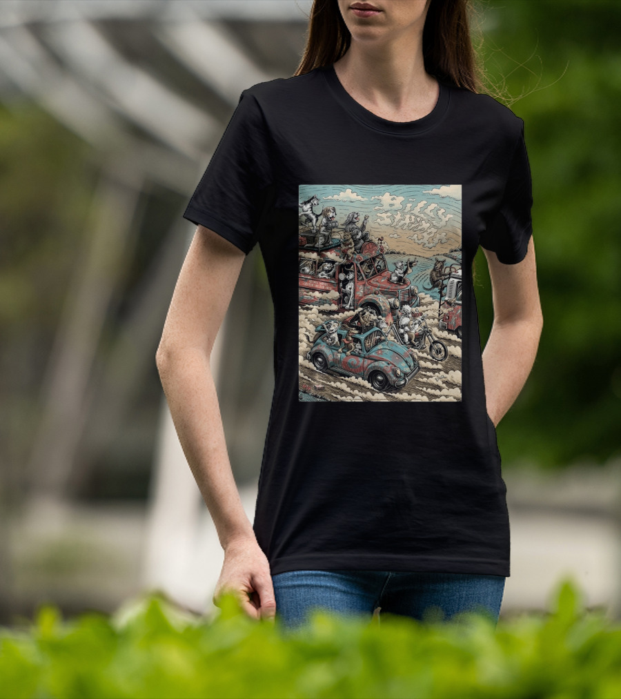 Billy Strings Bethel NY Event August 1 2026 Dylan Goldberger Bethel Woods Center Night 2 Psychedelic Animal Parade T-Shirt