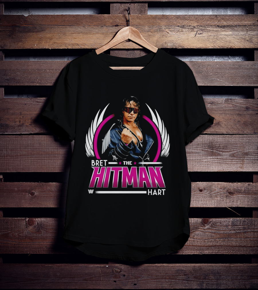 Bret Hart The Hitman Wings WWE T-Shirt