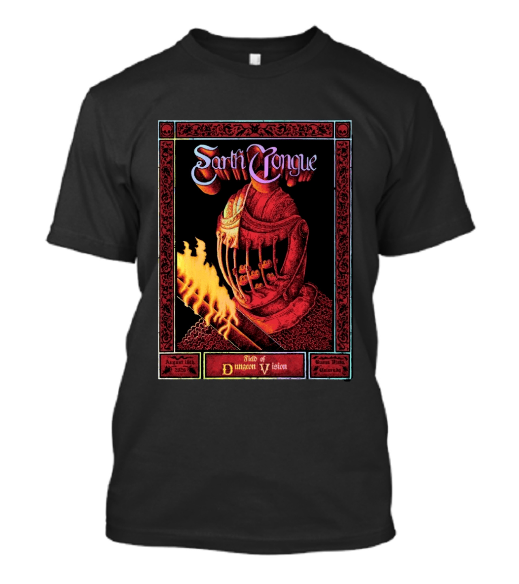 Earth Tongue August 16th 2023 Field Of Dungeon Vision Lyons Colorado T-Shirt