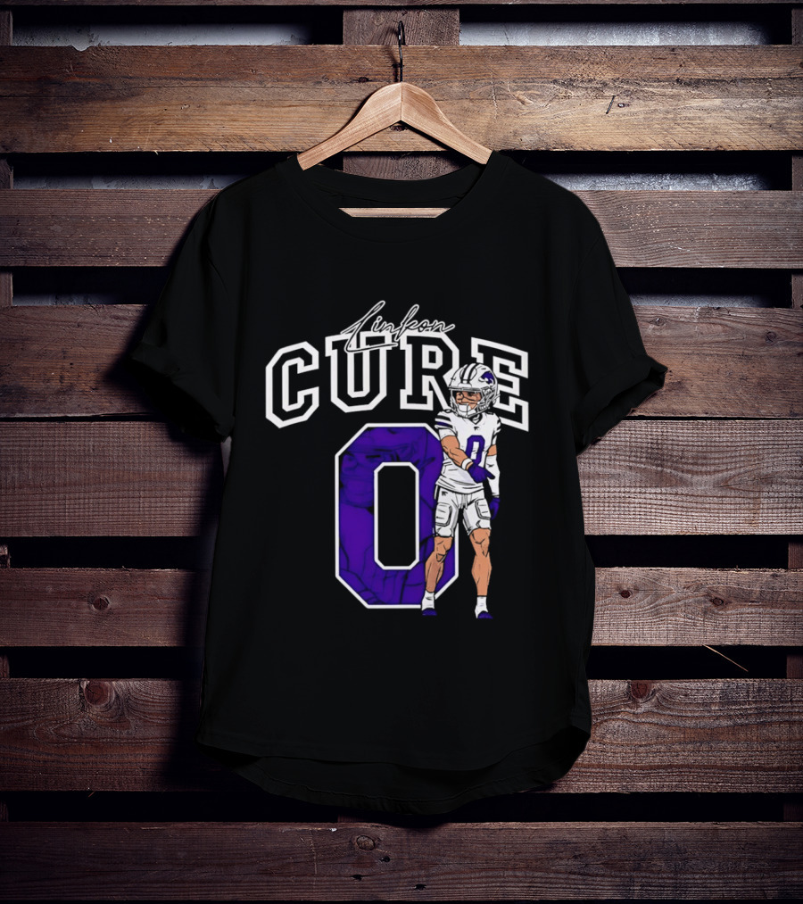 Kansas State University Linkon Cure 0 Football Player T-Shirt